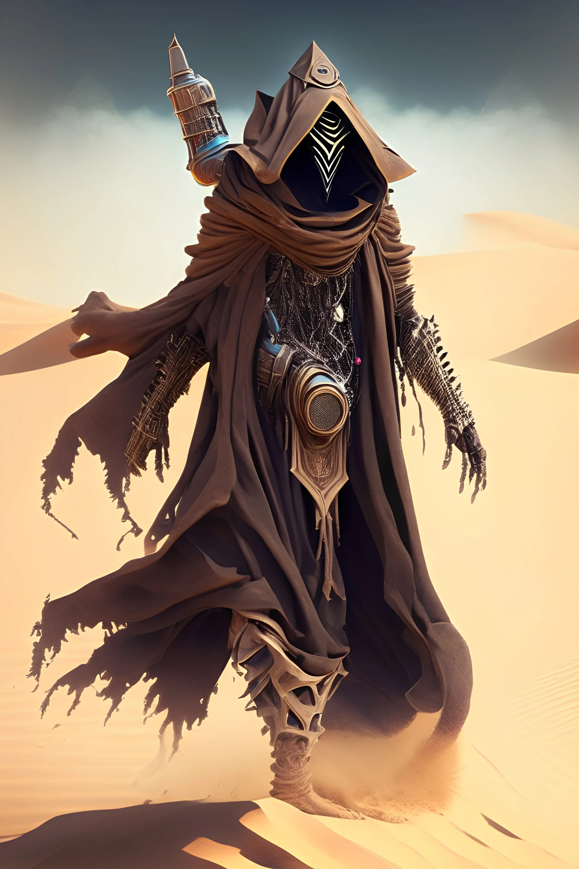 Wizard techno desert full body