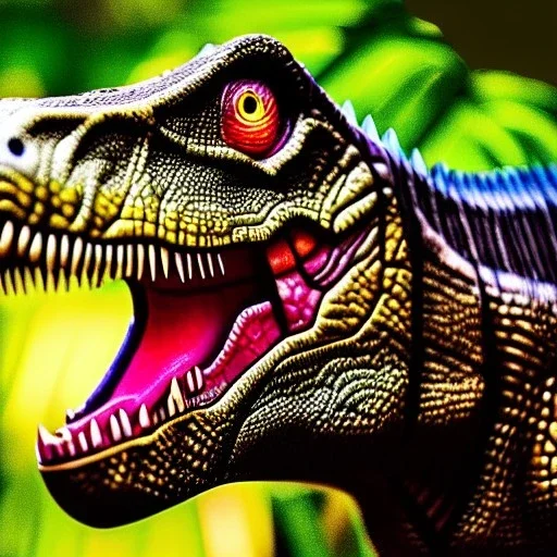 ultra detailed fullbody portrait+zoomout of JURASSIC PARK T-REX roaring, extremely detailed digital painting, intrincate,intense stare, extremely detailed face,crystal clear Big Glowing eyes, mystical colors , perfectly centered image, perfect composition, rim light,extremely sharp detail, finely tuned detail, beautiful lighting, 8k, stunning scene, raytracing, anatomically correct, in the style of robert e howard and Ken Kelley and Ohrai Noriyoshi and Simon Bisley