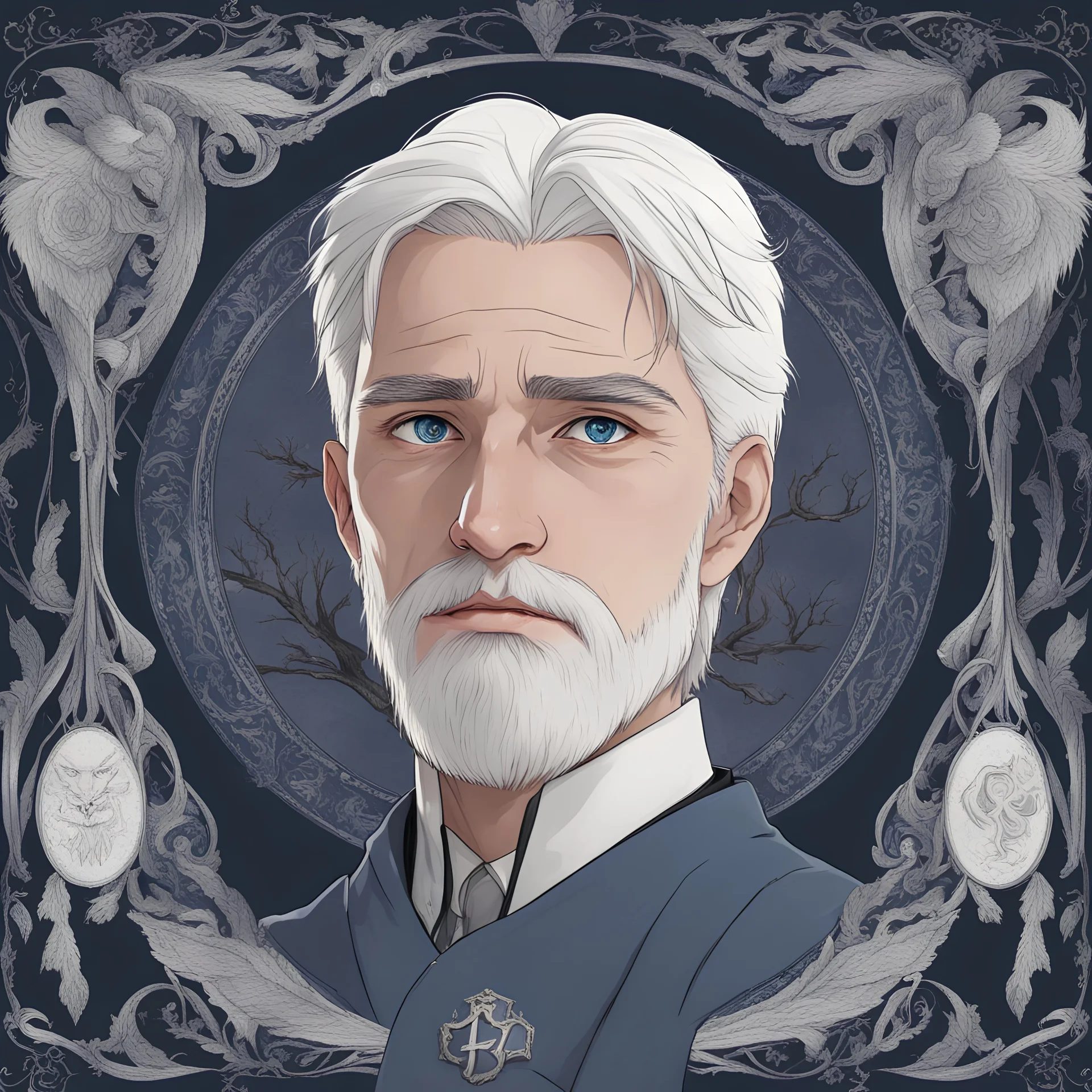 male, teen, white hair, grey eyes, in ravenclaw, 8k