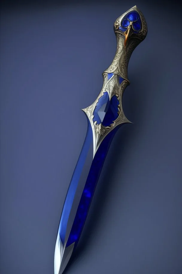 A simple dagger with a sapphire in the handle