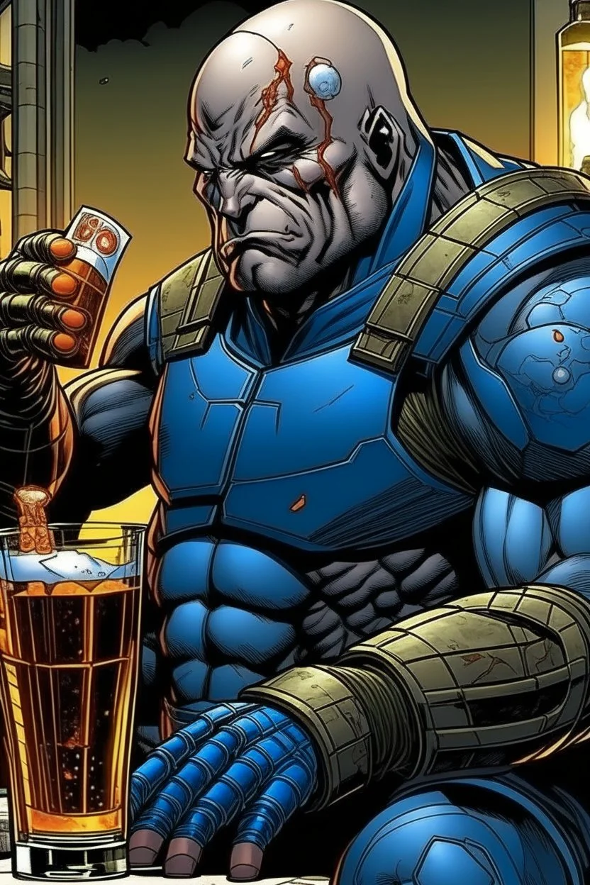 Darkseid drinking whiskey