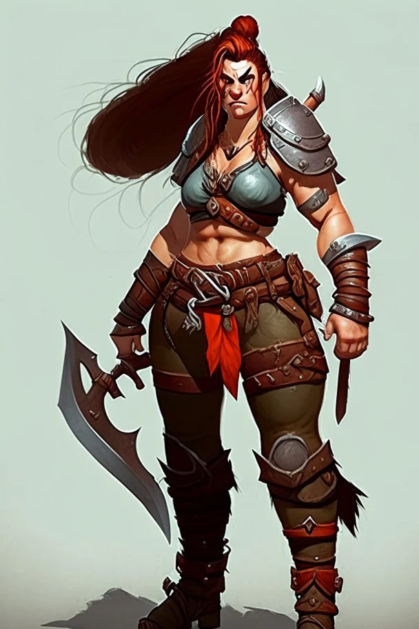 female barbarian dnd character pants