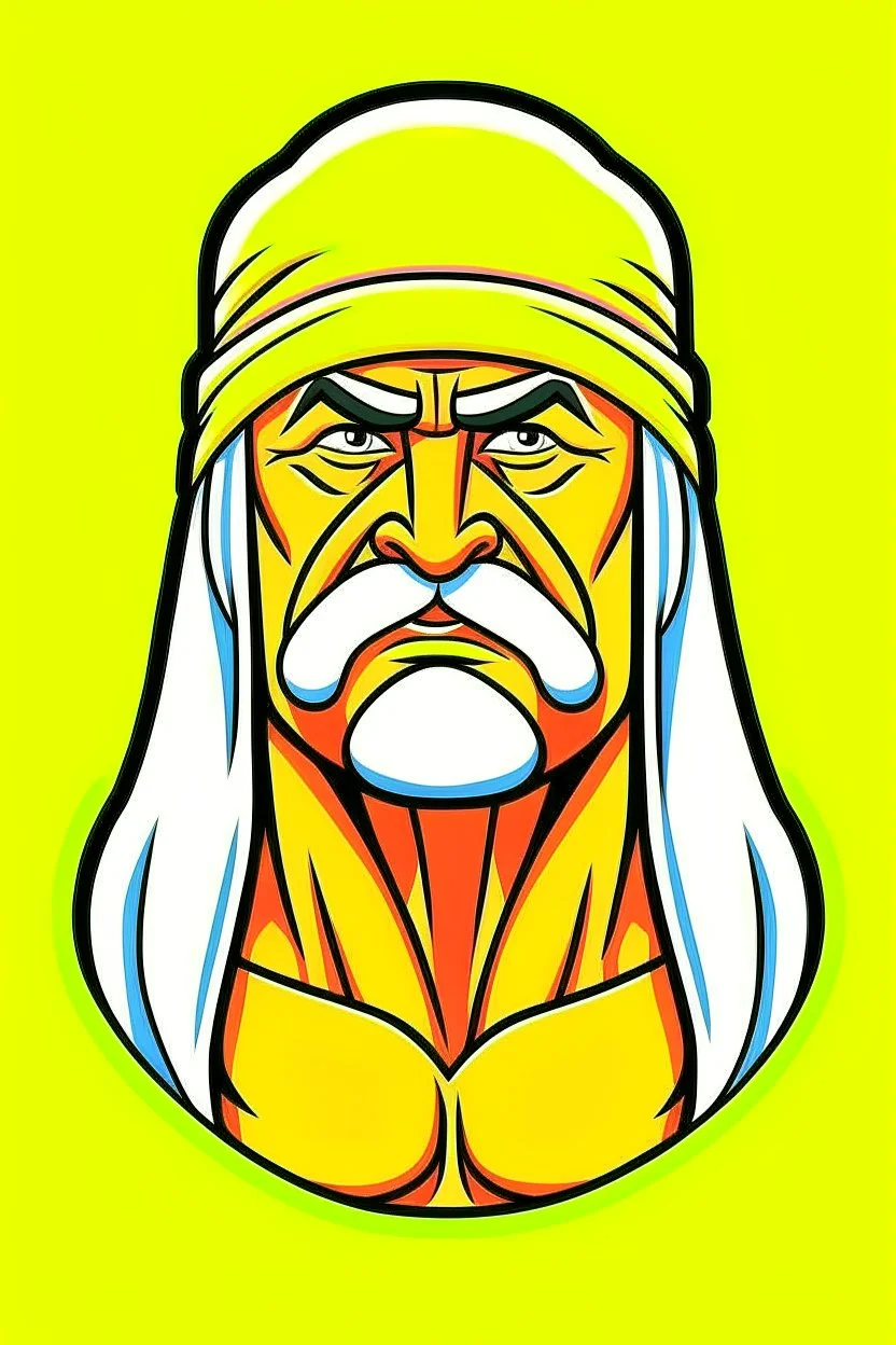 Hulk Hogan Professional wrestler catoon 2d