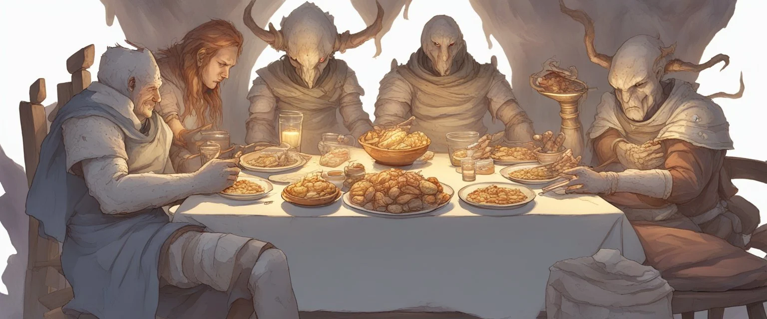 a myrriad and a star golem feast