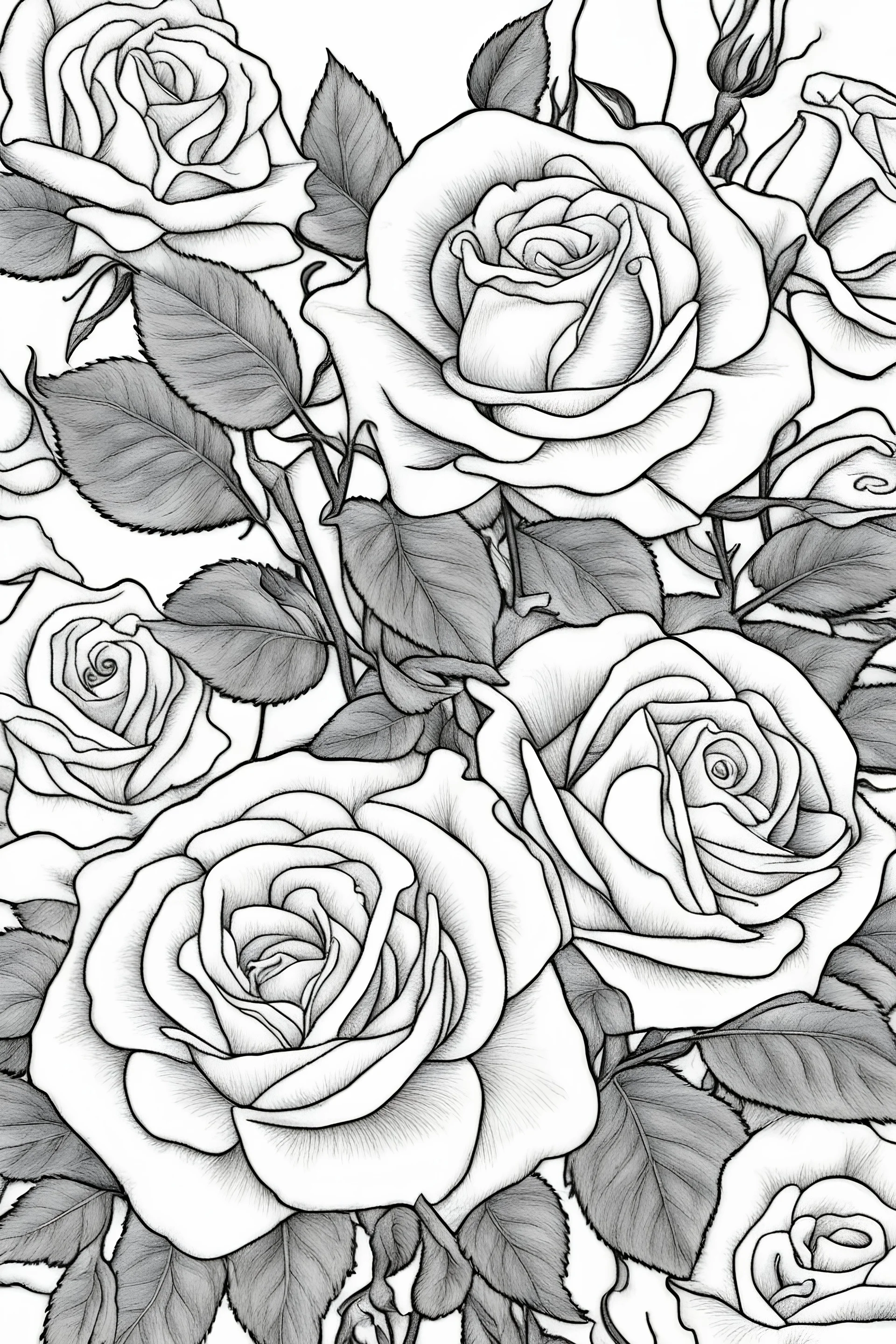 rose coloring page