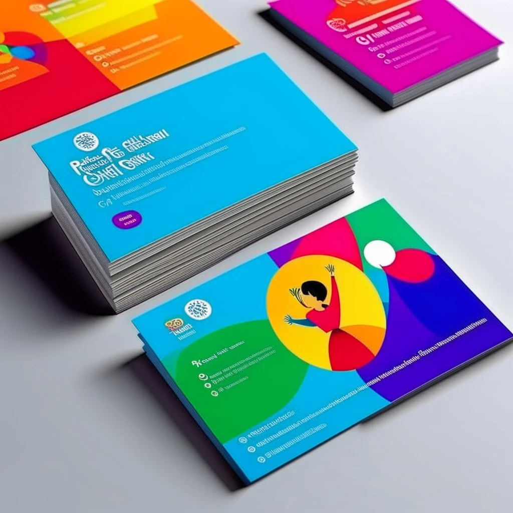 business card design for physiotherapy. Playful. Colorful. Modern