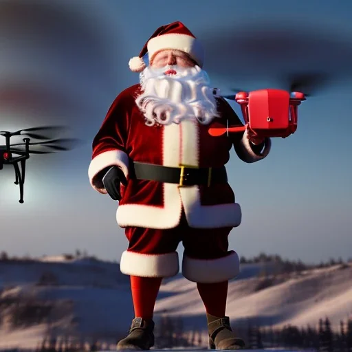 Drone kullanan noel baba