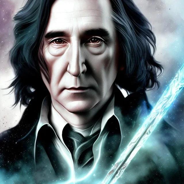 stunning watercolor portrait of Severus Snape with wand, artwork, Flickr, 8 k, detailed matte, ultrafine detail, high-quality, George Grie, Anne Dittman, Anne Stokes, Lisa Parker, Selina French, howard lyon, greg rutowski