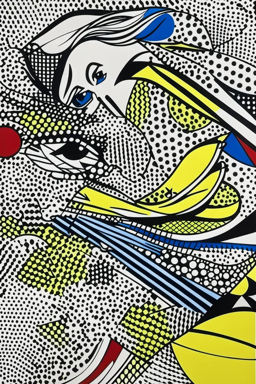 PEACE crazy shapes pencil draw style of roy lichtenstein