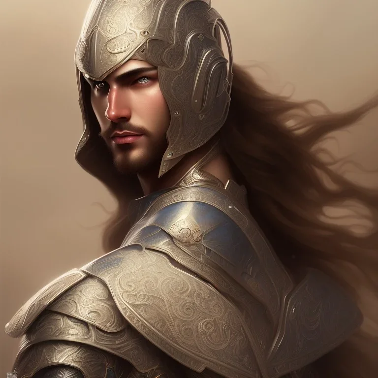 intricate, sharp focus, illustration, highly detailed, digital painting, concept art, matte, masterpiece head sexy front view Arabian Knight man