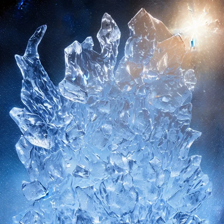 celestial, reflection, ice crystals, snow, icicles