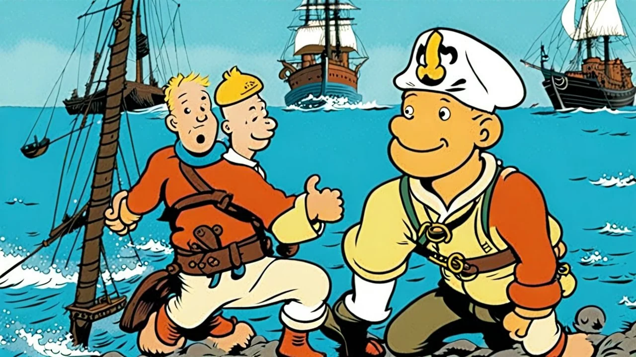 Tintin and the pirates