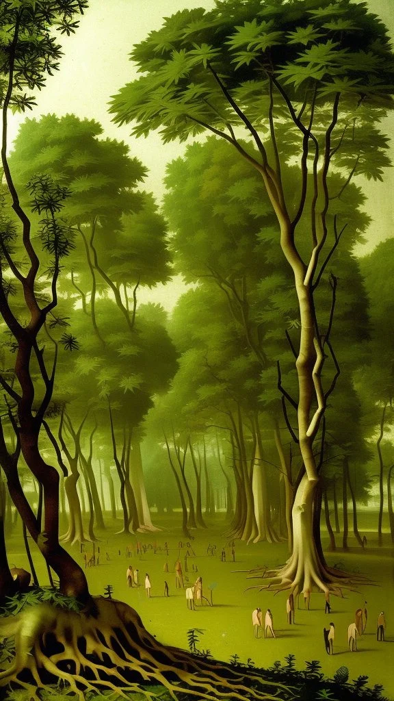 The life of plants is now hidden In these green trees and strange stumps of branches, How dare you let this beauty forest,Your precious soul, Go, so that she would wander the world, Bruegel painting style