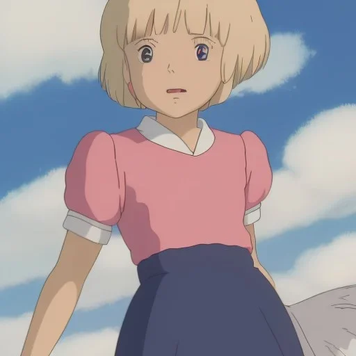 A very cute girl full body,wearing a short skirt,with blonde hair with a fade of light pink,sailor uniform,full round face,teenage girl