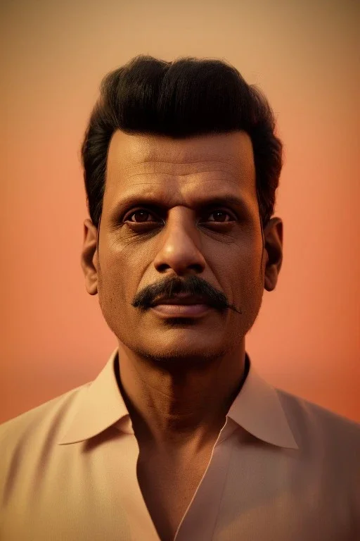 Indian actor Manoj Bajpayee, by Mahmoud Sai, Cartographic, Circuitry, Golden Hour, Closeup-View, 16k, Lumen Global Illumination, Diffraction Grading