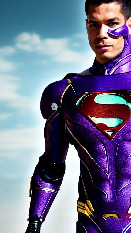 cyborg super man nion purple Suspicion interested in-depth details HD 4K 8K