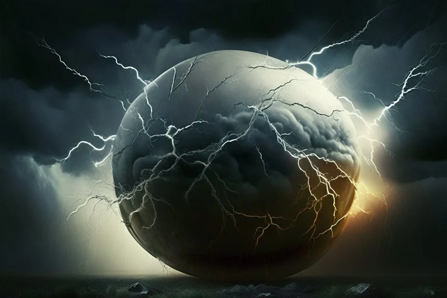 Ball full of thunder storms