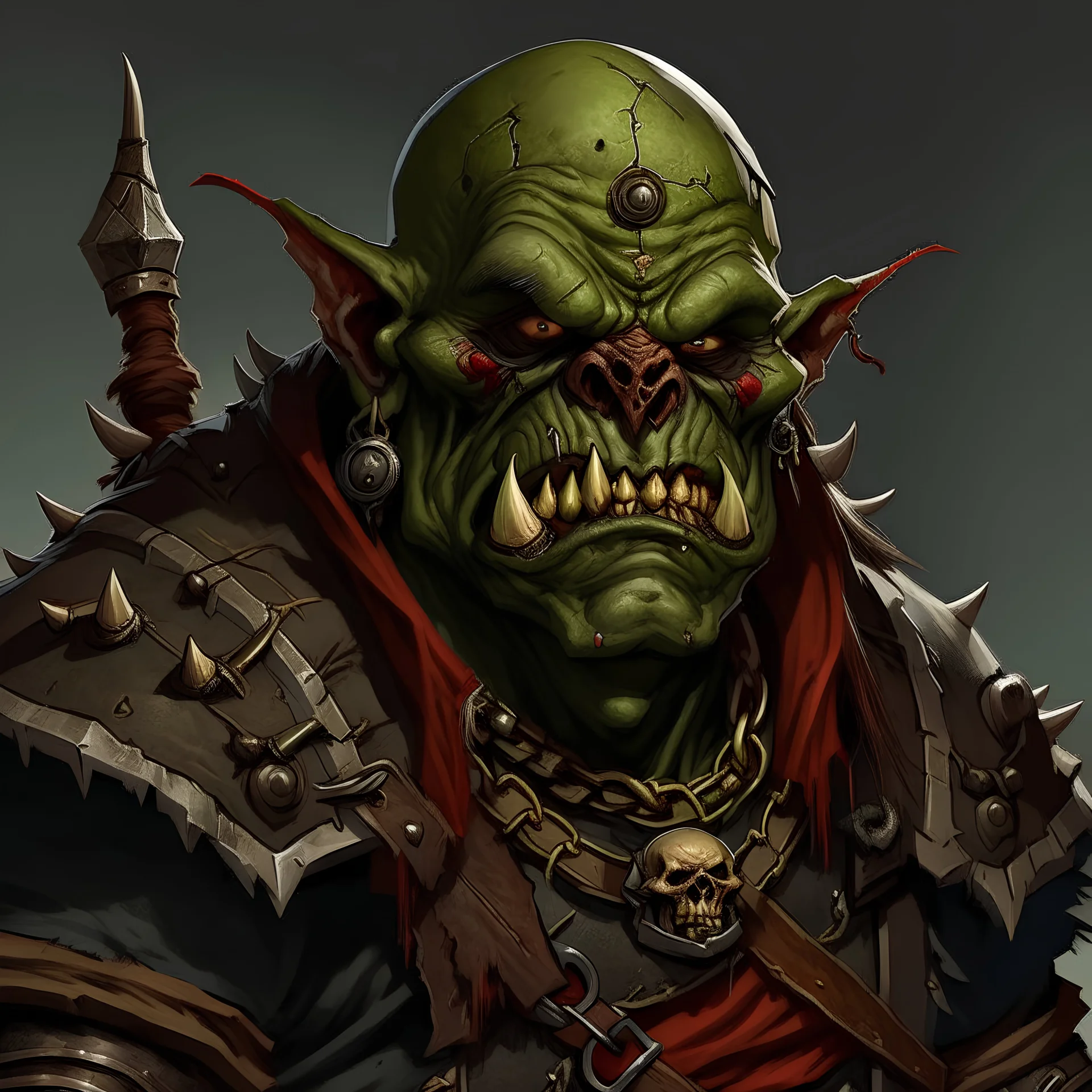 Large pirate orc dnd digital art