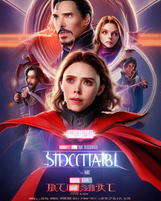 Feiticeira Escarlate, wanda maximoff, Elizabeth Olsen pôster Doutor Estranho 2