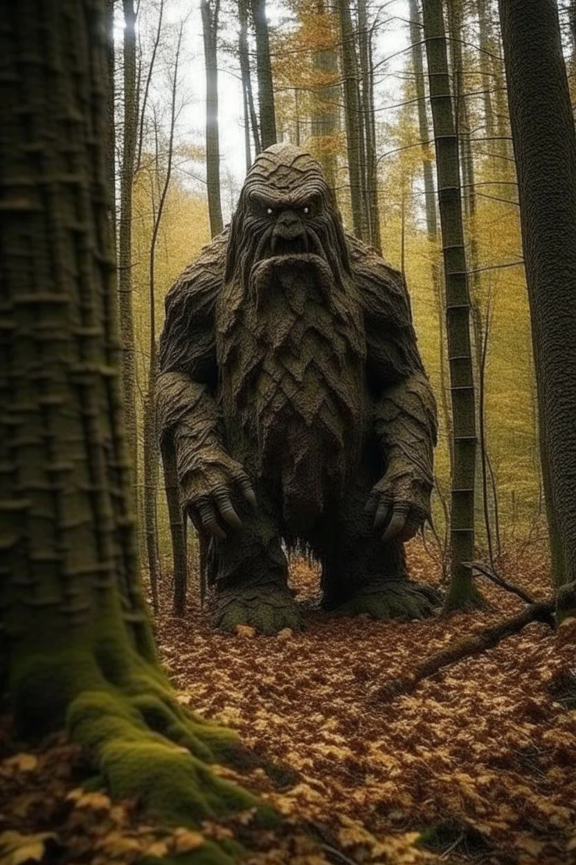 terrifying giant hiding in the woods