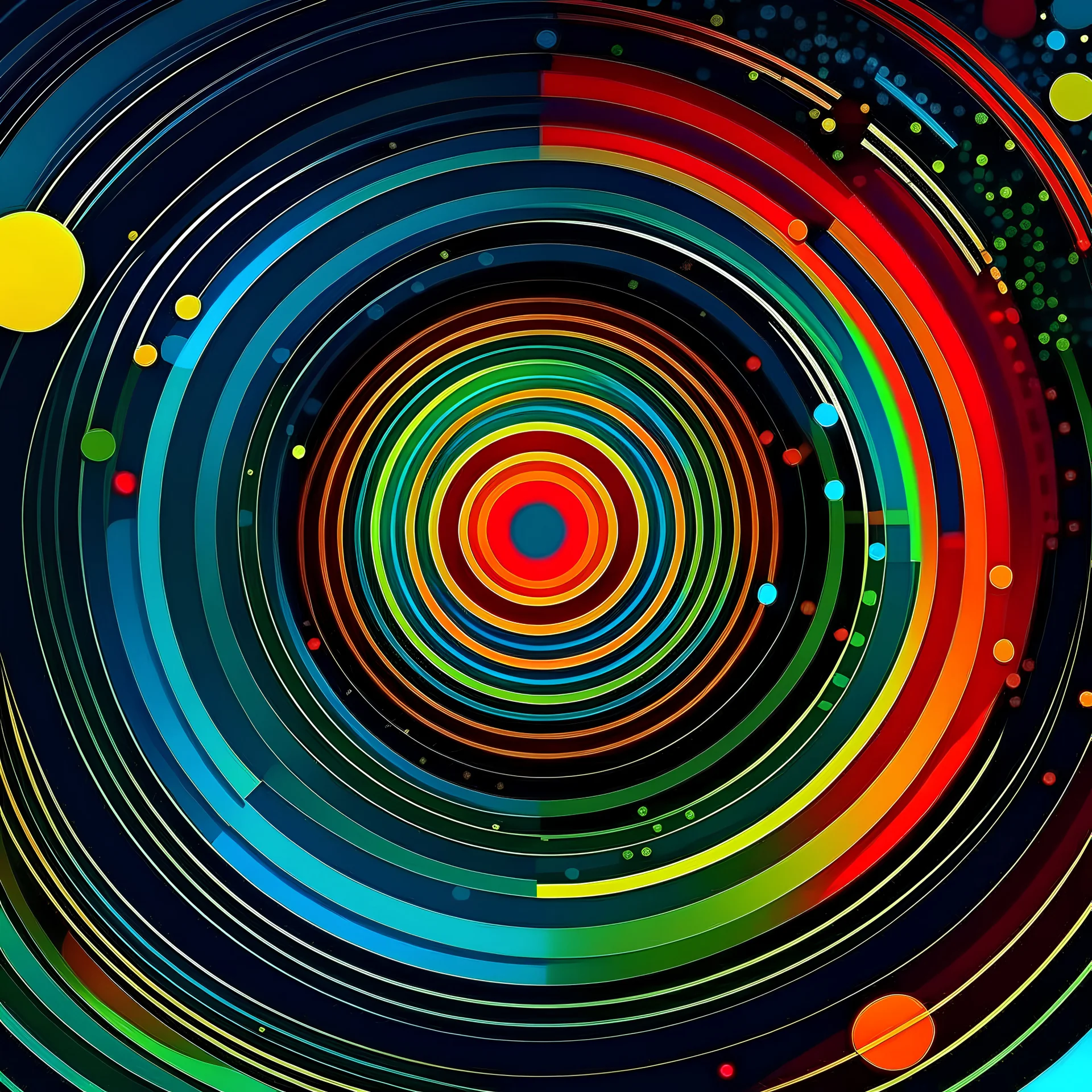 Concentric circles abstract background