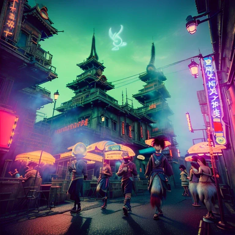 Ultra Realistic photo, medium shot view, geisha women, carnival scene, futuristic steampunk. hair monster, Drunken, Sunglasses, smoking, happy, hot. Cabaret background, highly detailed, concept art, unreal engine 5, ray tracing, RTX, lumen lighting, ultra detail, volumetric lighting, 3d, finely drawn, high definition, high resolution.