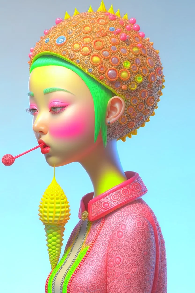 Popsicle creature , 3d 4k octane render, lifelike, photorealistic, artstation, illustration, smooth, sharp focus, ornate, intricate, complex, highly detailed, digital painting, smooth, art by tom bagshaw, akihiko yosh