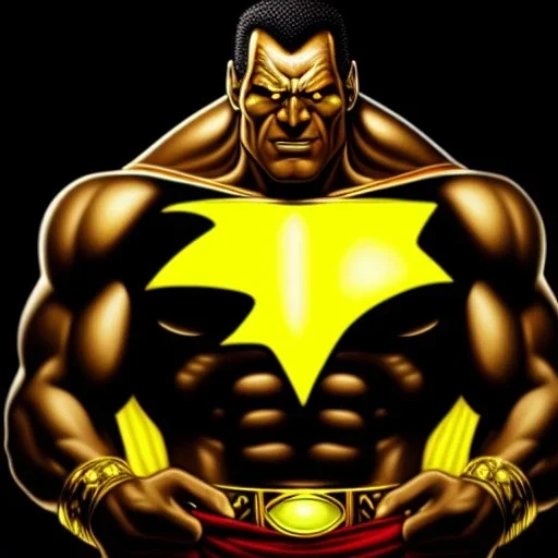 ultra detailed fullbody portrait of Black Adam, extremely detailed digital painting, intrincate, extremely detailed face,crystal clear Big Glowing eyes, mystical colors , perfectly centered image, perfect composition, rim light, beautiful lighting, 8k, stunning scene, raytracing, in the style of robert e howard and pablo oliveira and Ken Kelley