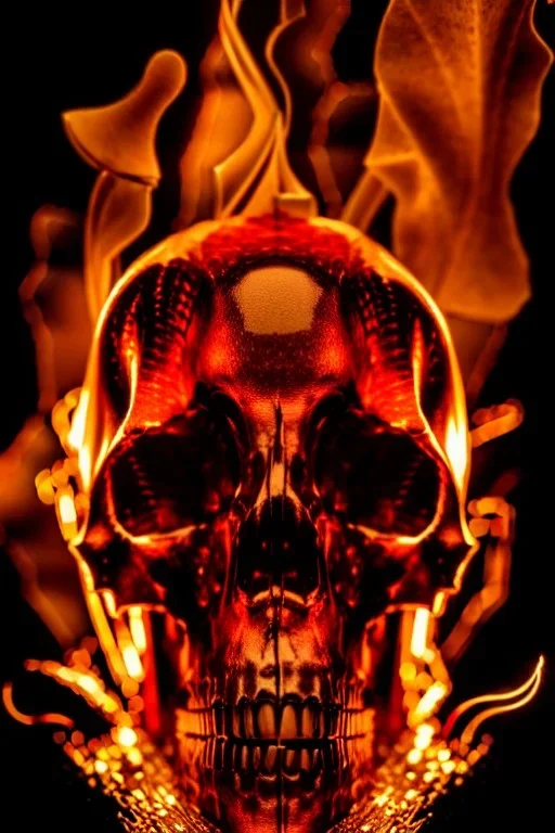 portrait of skull set in fire, cinematic lighting, photorealistic, ornate, intricate, realistic, detailed, volumetric light and shadow, hyper HD, octane render, unreal engine insanely detailed and intricate, hypermaximalist, elegant, ornate, hyper-realistic, super detailed --v 4