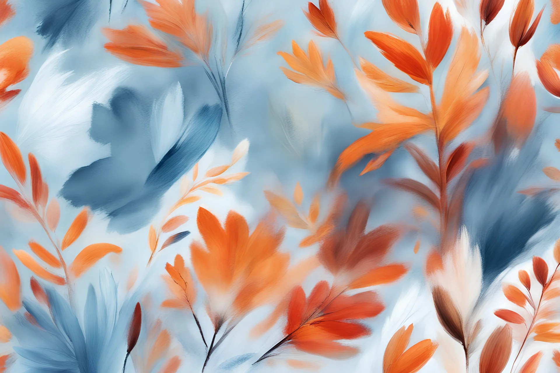 drawing harmony brush strokes Warm shades for autumn, icy blues for winter, or lively flowers for spring and summer