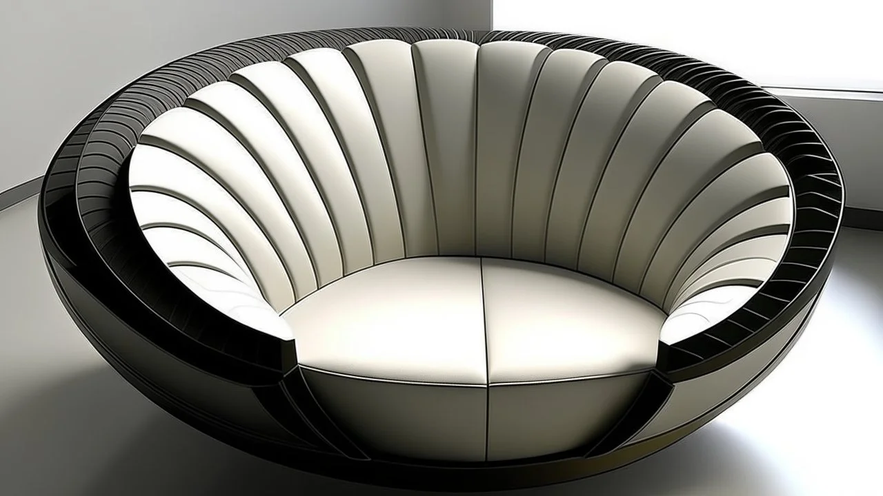 Fan shaped sofa design modern