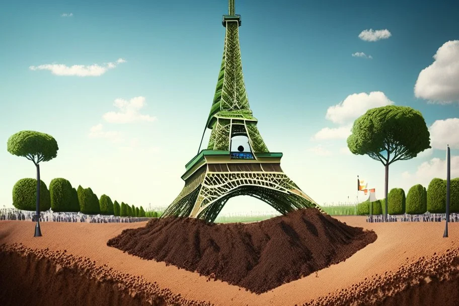 eiffel tower near people talking about soil strategy