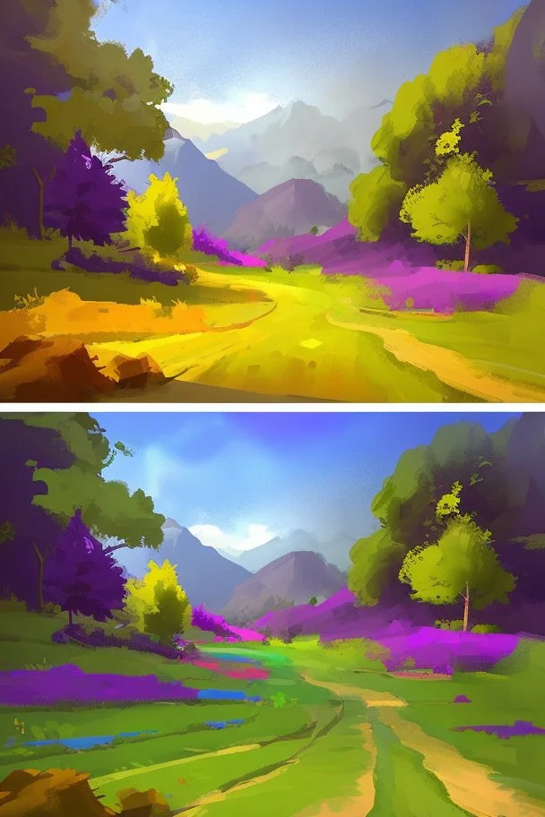 easy landscape paint