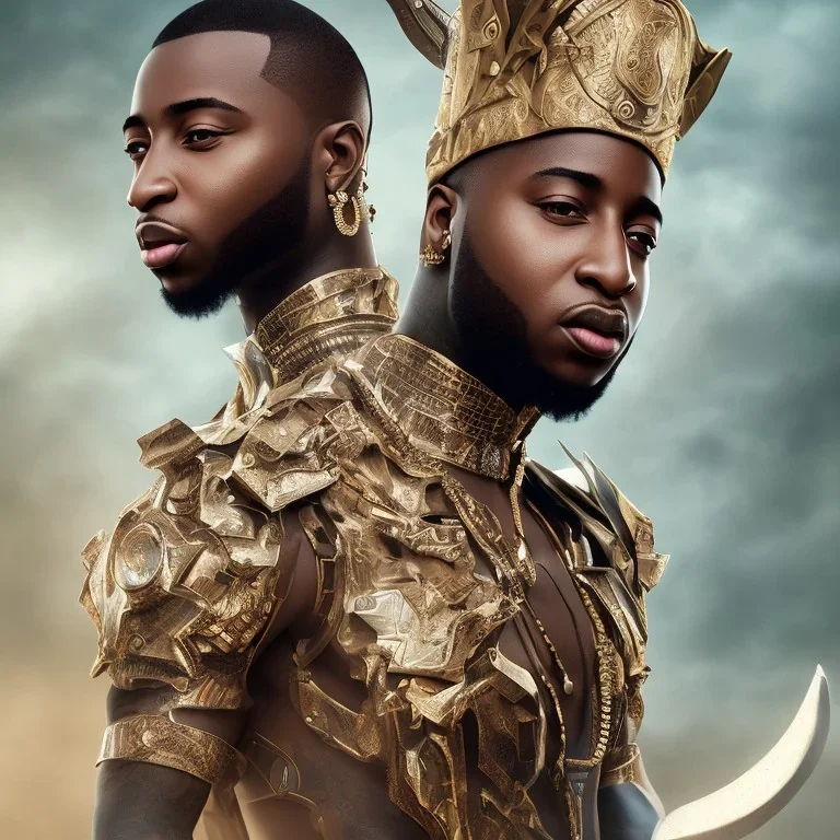 Nigeria singer davido as kilmonger, realistic, futuristic, heroic, 8k resolution, cinematic 4d