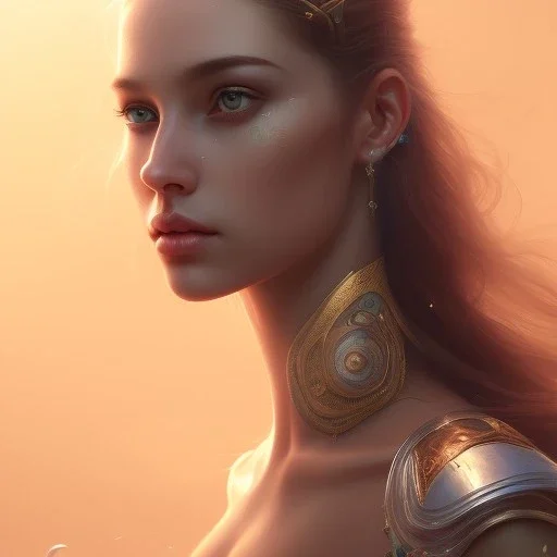 Brasilian princess , cute, beautiful, long hair, wavy hair, black eyes, head and shoulders portrait, cinematic, 8k, resolution concept art portrait by Greg Rutkowski, Artgerm, WLOP, Alphonse Mucha dynamic lighting hyperdetailed intricately detailed