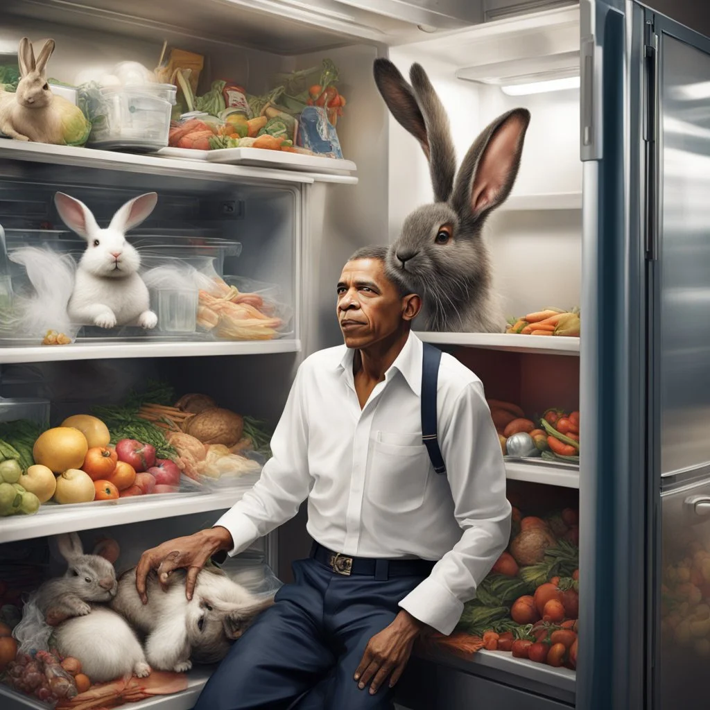 phototorealistic phototorealistic phototorealistic album cover album cover album cover obama doing stupid shit and bucks the bunny riding a swine pirate ship in the fridge