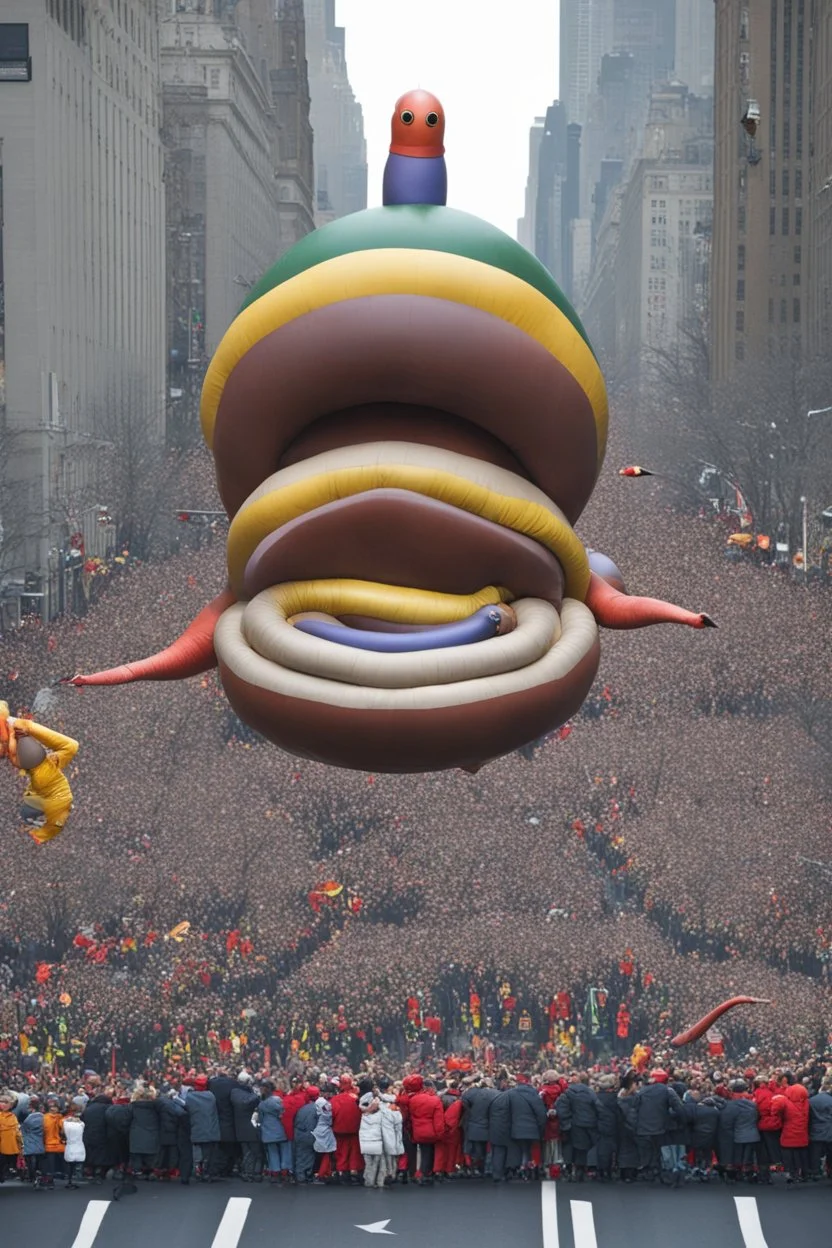 earthworm float in the macy's day parade