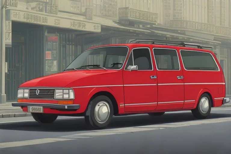 Renault 1300 car version by French, 4k ,ultra realistic,concept 4k ,on street, parked