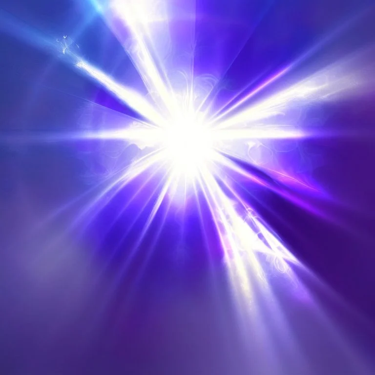 rays of light embracing purple cyan