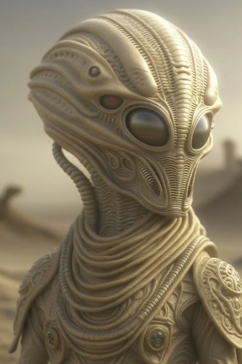 Sandstorm alien,3d 4k octane render, lifelike, photorealistic, artstation, illustration, smooth, sharp focus, ornate, intricate, complex, highly detailed, digital painting, smooth, art by tom bagshaw, akihiko yosh