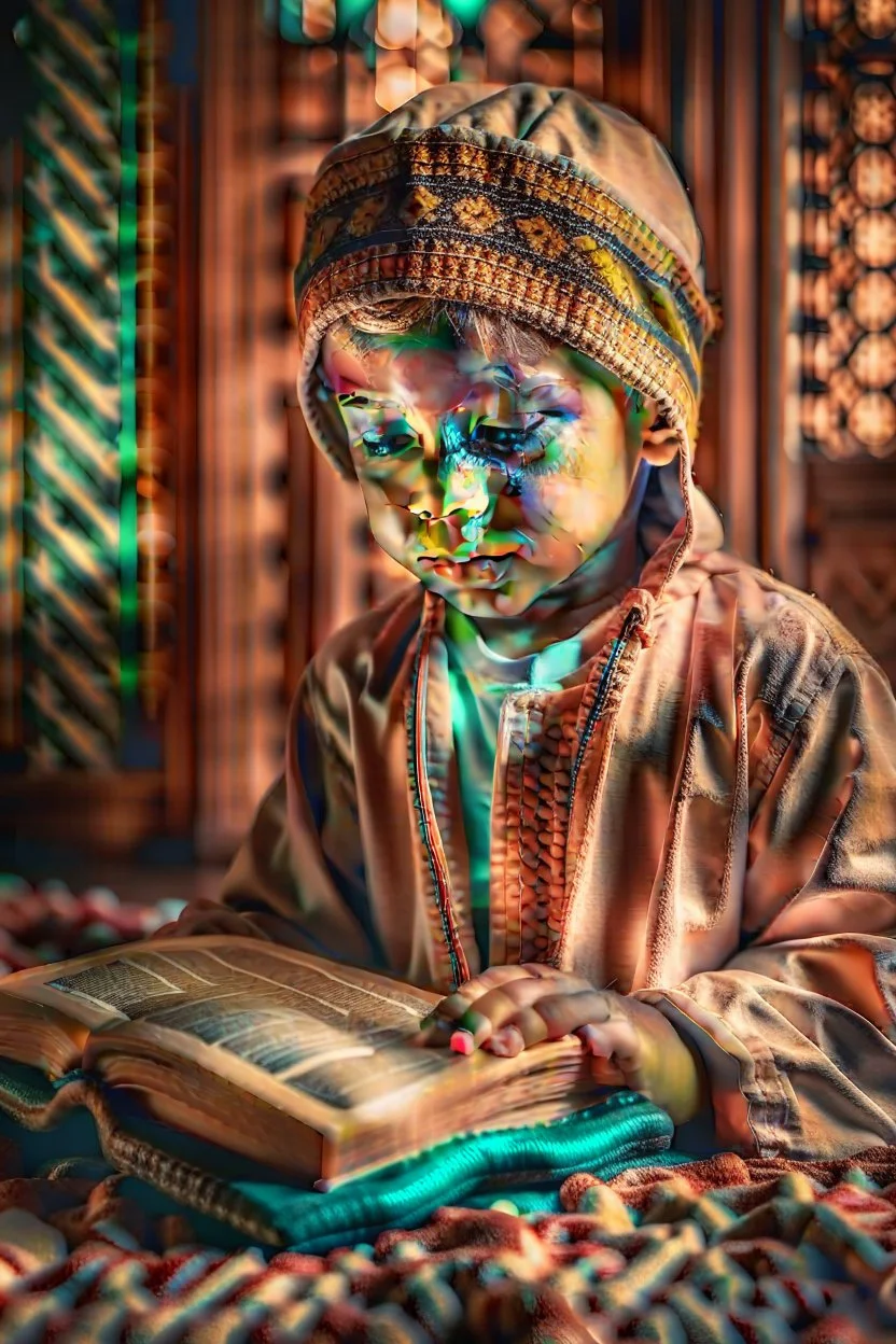 Quran holding by little boy