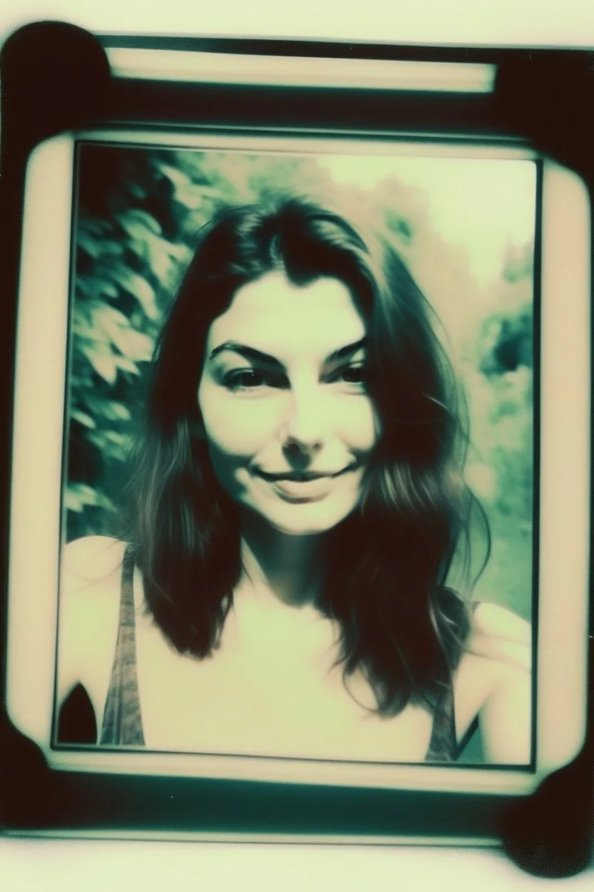 Polaroid picture of a woman