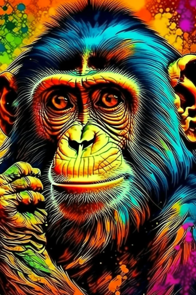 Show me monkey in love but in acid styl, more in love and more , more