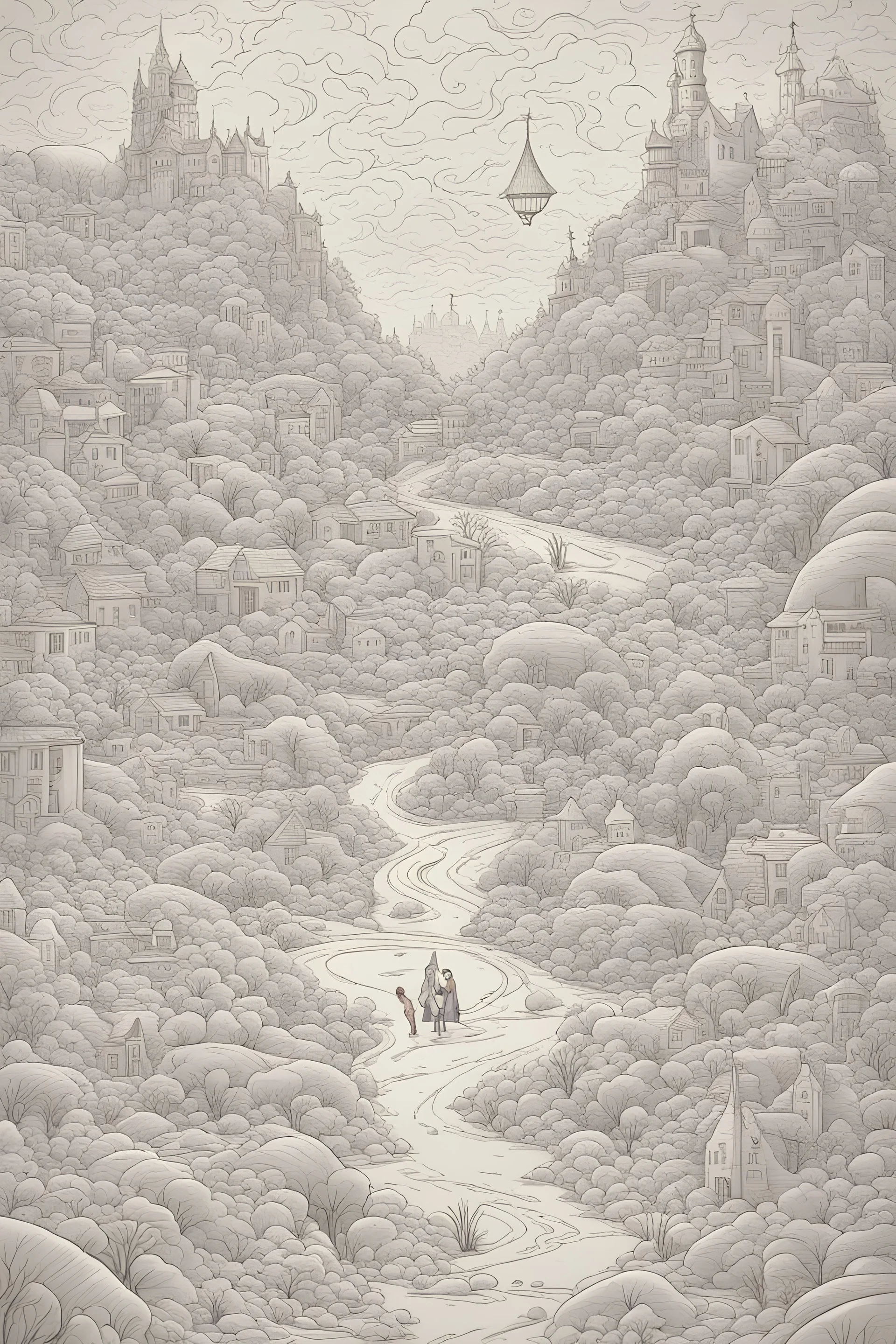 An art style reminiscent of a doodle scribbled during a peculiar dream, where lines meander aimlessly, shapes distort with no rhyme or reason, and reality takes a comically perplexing plunge into utter absurdity. This bewildering scene beckons viewers into a realm of nonsensical amusement, where the joy lies in the hilariously perplexing nature of the incongruous. (((dark tones))), (((black filter))),