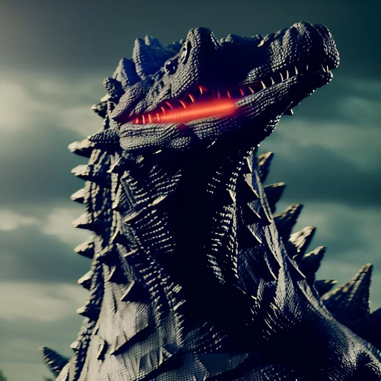 a single godzilla with Joe Biden's face on it