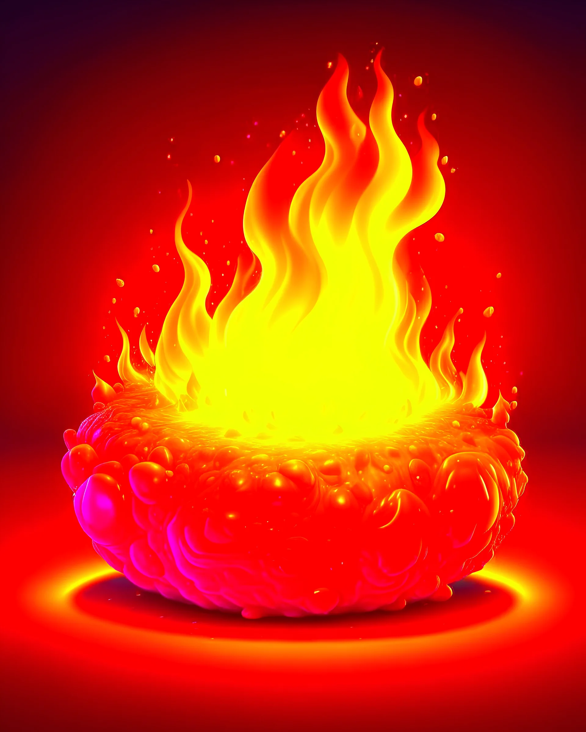 A slime elemental in the style of a fire. Without a background. In a game style, character, NFT, high quality, anime, hyper realistic, logo design, cartoon, cinematic lighting effect, lovely, fantasy art, bokeh, hand drawn, digital painting, lighting Smooth, Isometric Style, 4K Resolution, Photorealistic Rendering, Highly Detailed Clean, Vector Image, Photorealistic Masterpiece, Professional Photography, Simple Space Backdrop, Flat White Background, Isometric, Vibrant Vector