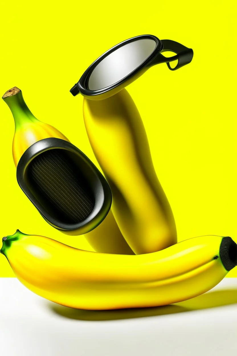 Realistic banana character wearing sunglasses Vector Image