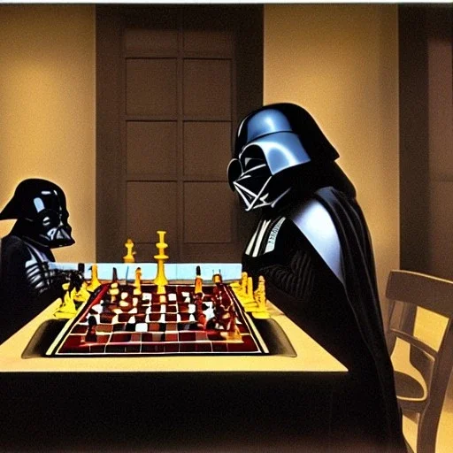 Darth Vader playing chess