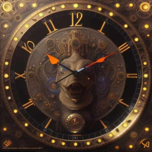 Steampunk cyber clock face,steampunk center composition,portrait painting of a steampunk princess, ultra realistic, concept art, intricate details, eerie highly detailed ultra realistic, shiny, smooth, studio quality, octane render, Surrealism, Triadic colour scheme,glow-stick, ambient lighting,nightclub lighting, polaroid, 100mm, --ar 1:1 --v4