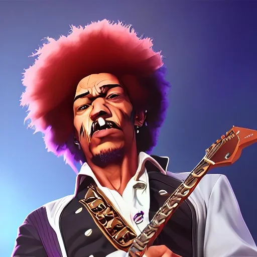 a realistic picture of Jimi Hendrix with dreadlocks